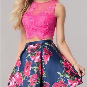 Two piece floral dress